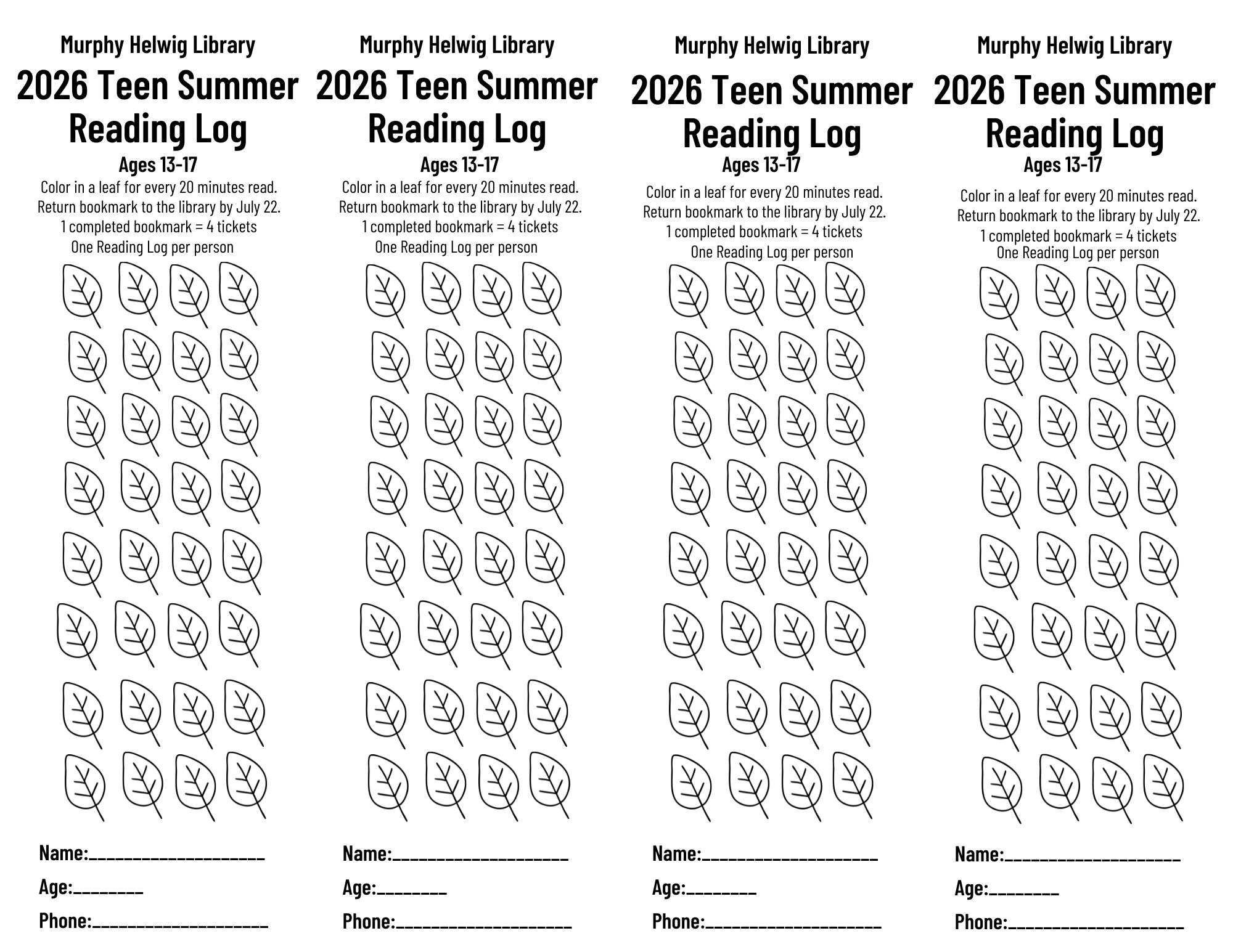 Teen Reading Log 2026.jpg